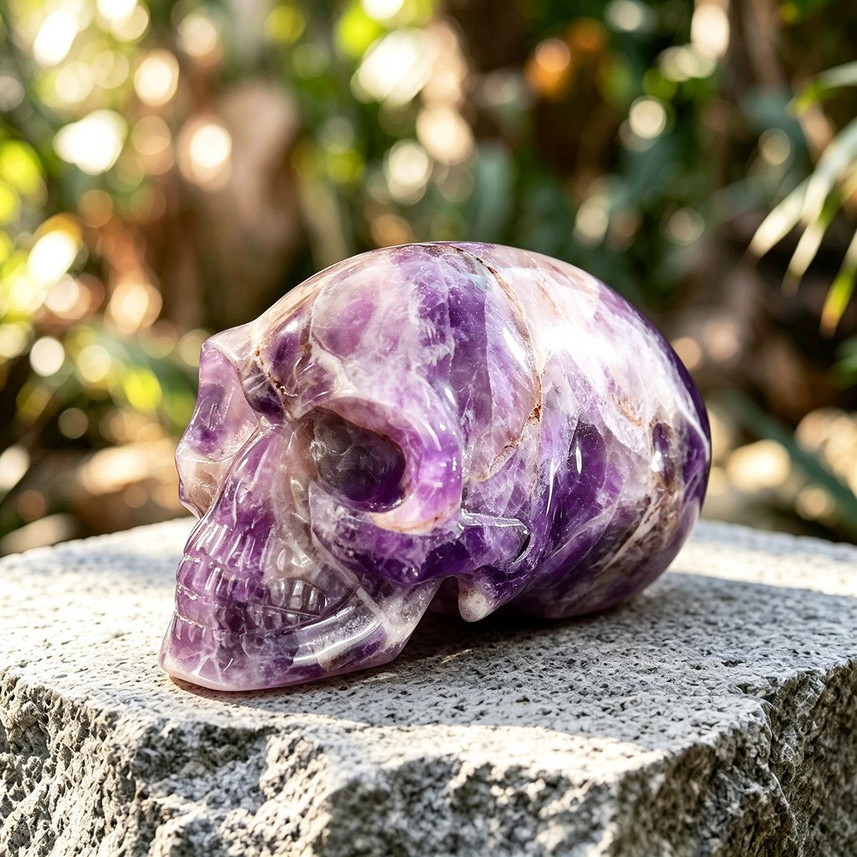3.9" Amethyst Alien Skull Carving  #CSC0009