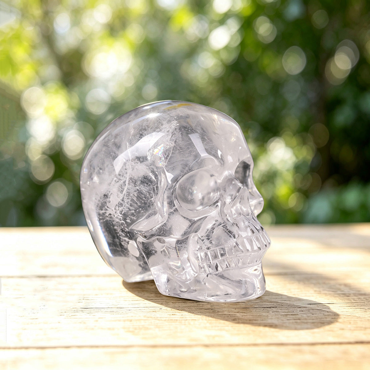 2.2" Clear Quartz Crystal Skull Carving  #SKH22033