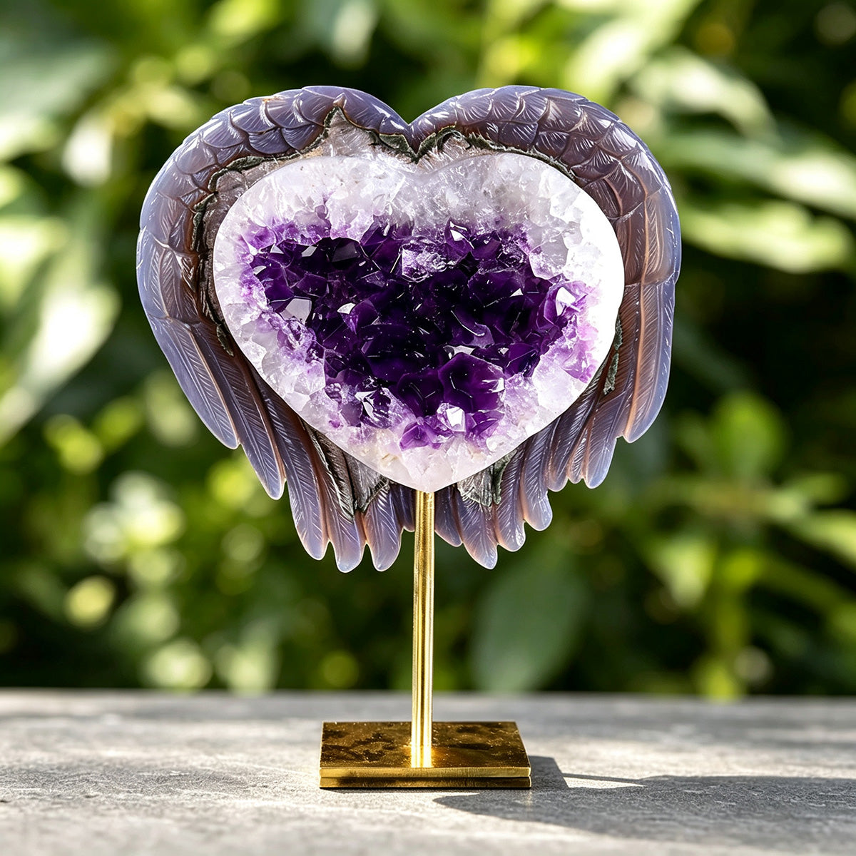 6.3" Druzy Agate Geode Carving  #GDC0001