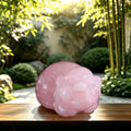 3.8" Rose Quartz Pig Carving  #CHA0009