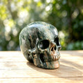 2.2" Nine Dragon Jade Human Skull Carving  #SKH22004