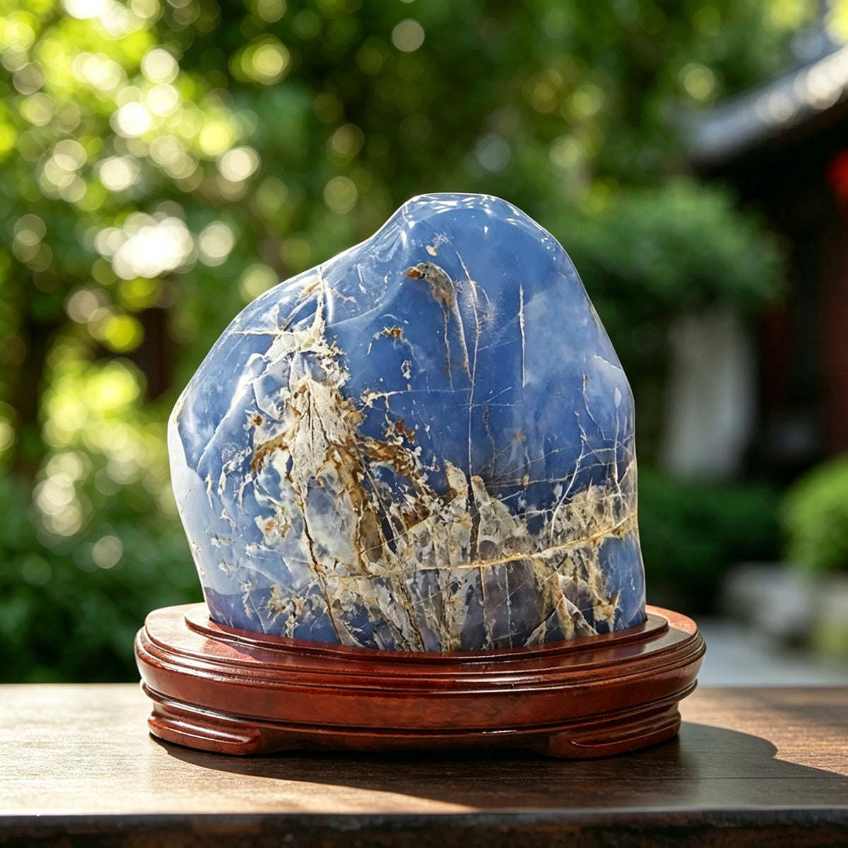 13.0" Blue Chalcedony Polished Stone Carving  #CTC0009