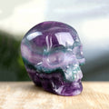 3.0" Colorful Fluorite Crystal Skull Carving  #SKH30110