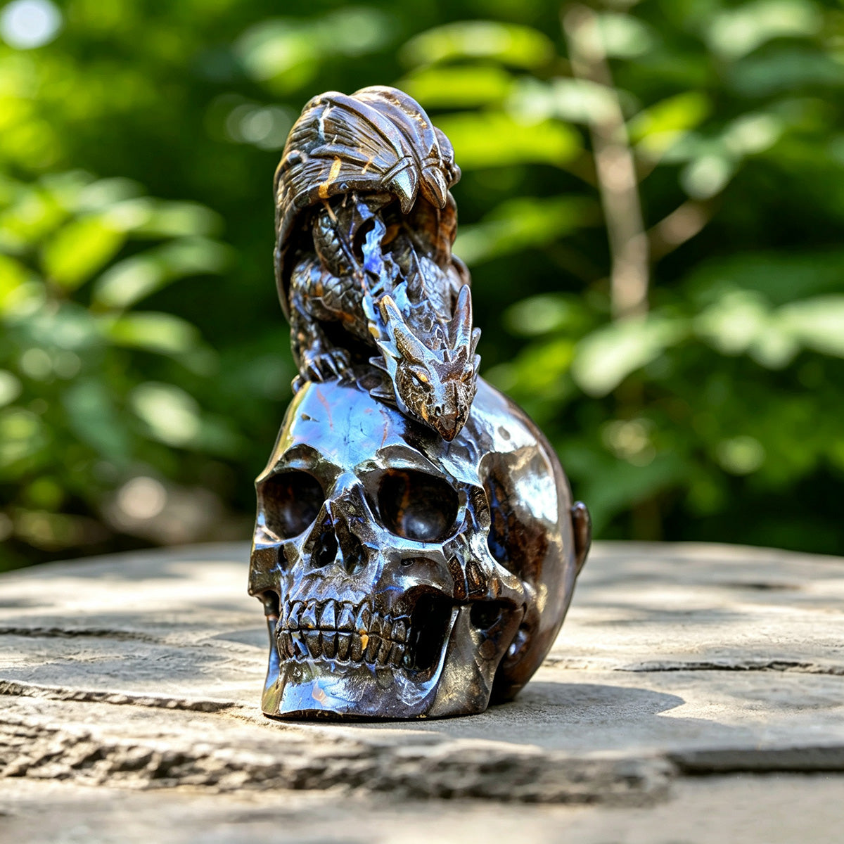 4.9" Opal Ptersaur Skull Carving  #SCS0013
