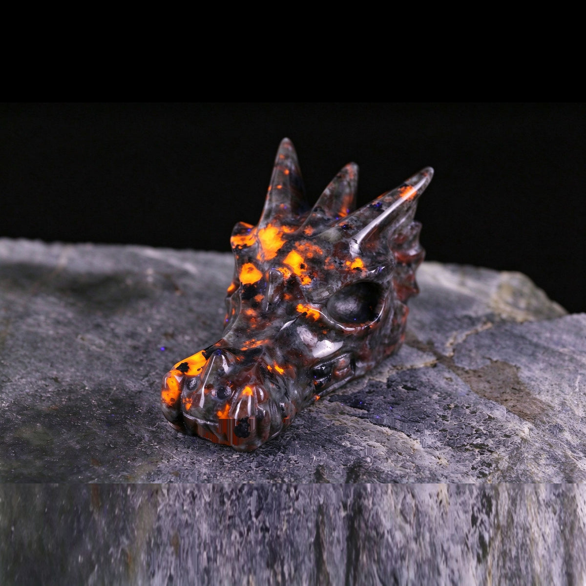 2.5" Yooperlite Dragon Skull Carving  #CSC0028
