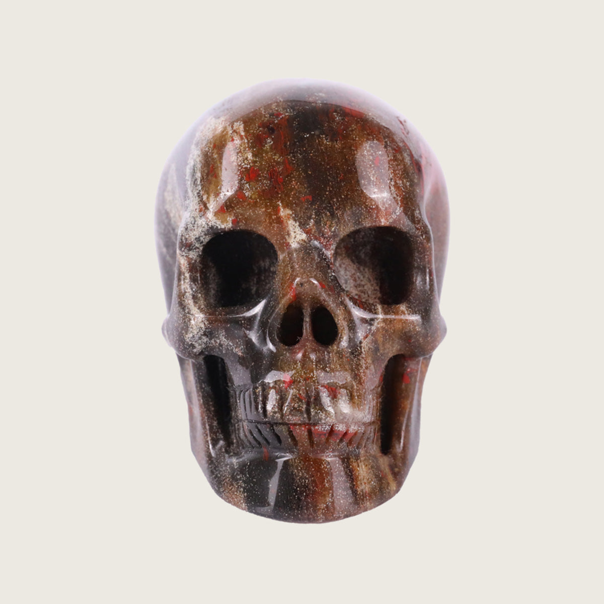 2.2" Red Jasper Crystal Skull Carving  #SKH22032
