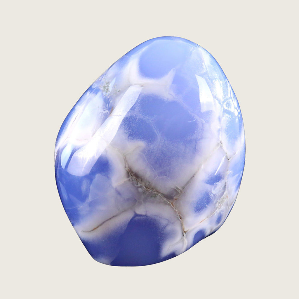 4.2" Blue Chalcedony Polished Stone Carving  #CHA0002