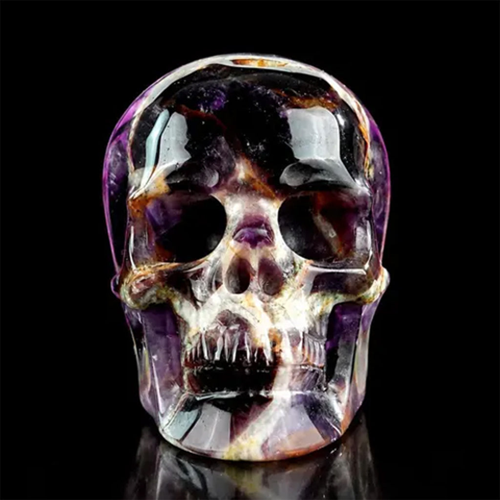 3.0" Dream Amethyst Crystal Skull Carving  #SKH30123