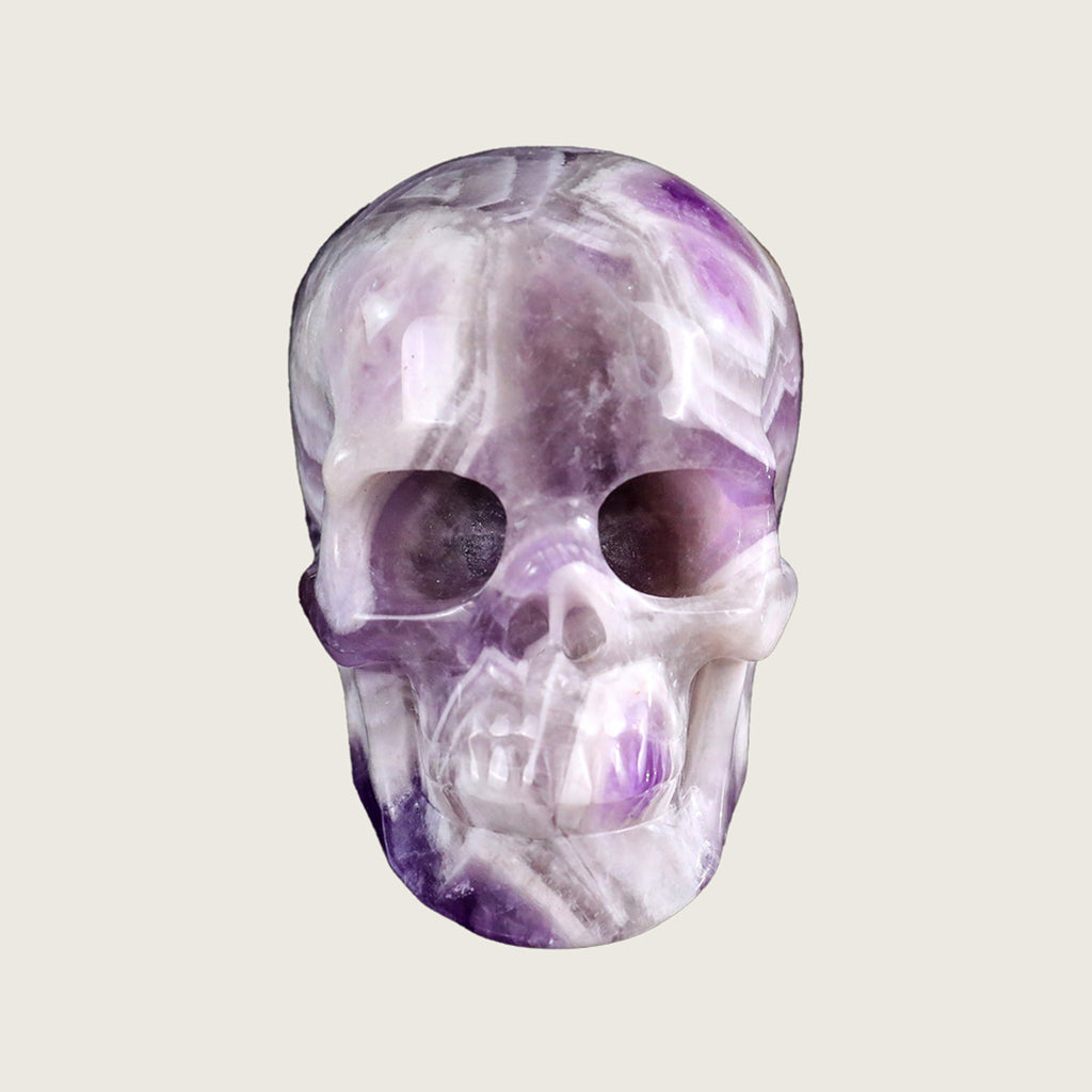 3.0" Dream Amethyst Crystal Skull Carving  #SKH30028
