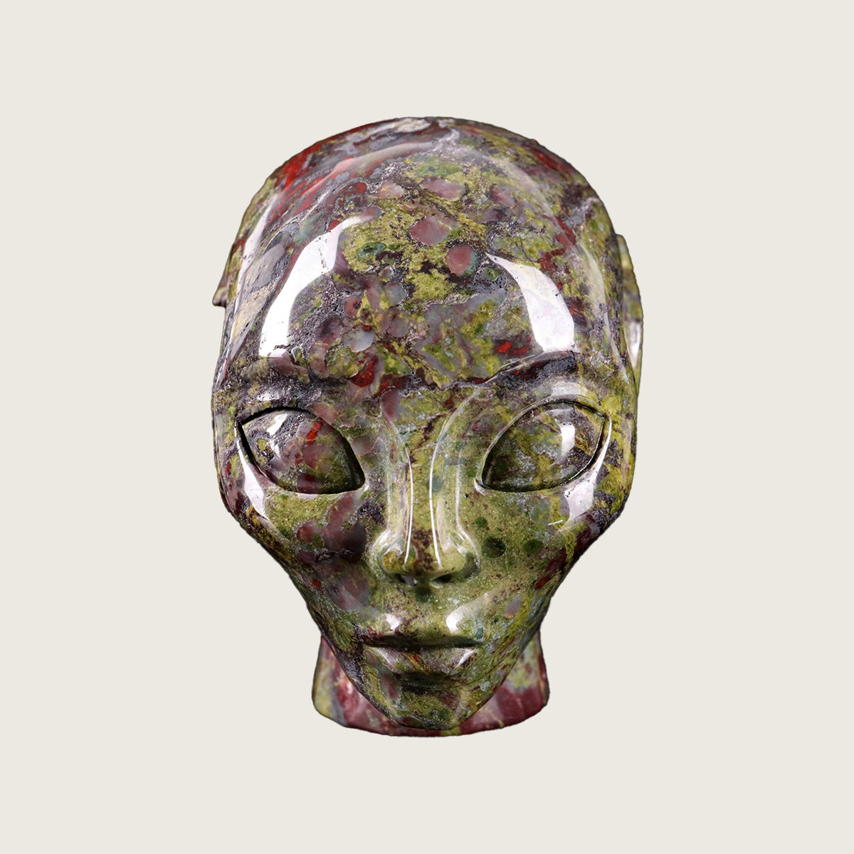 3.0" Dragon Blood Alien Skull Carving  #CSC0010