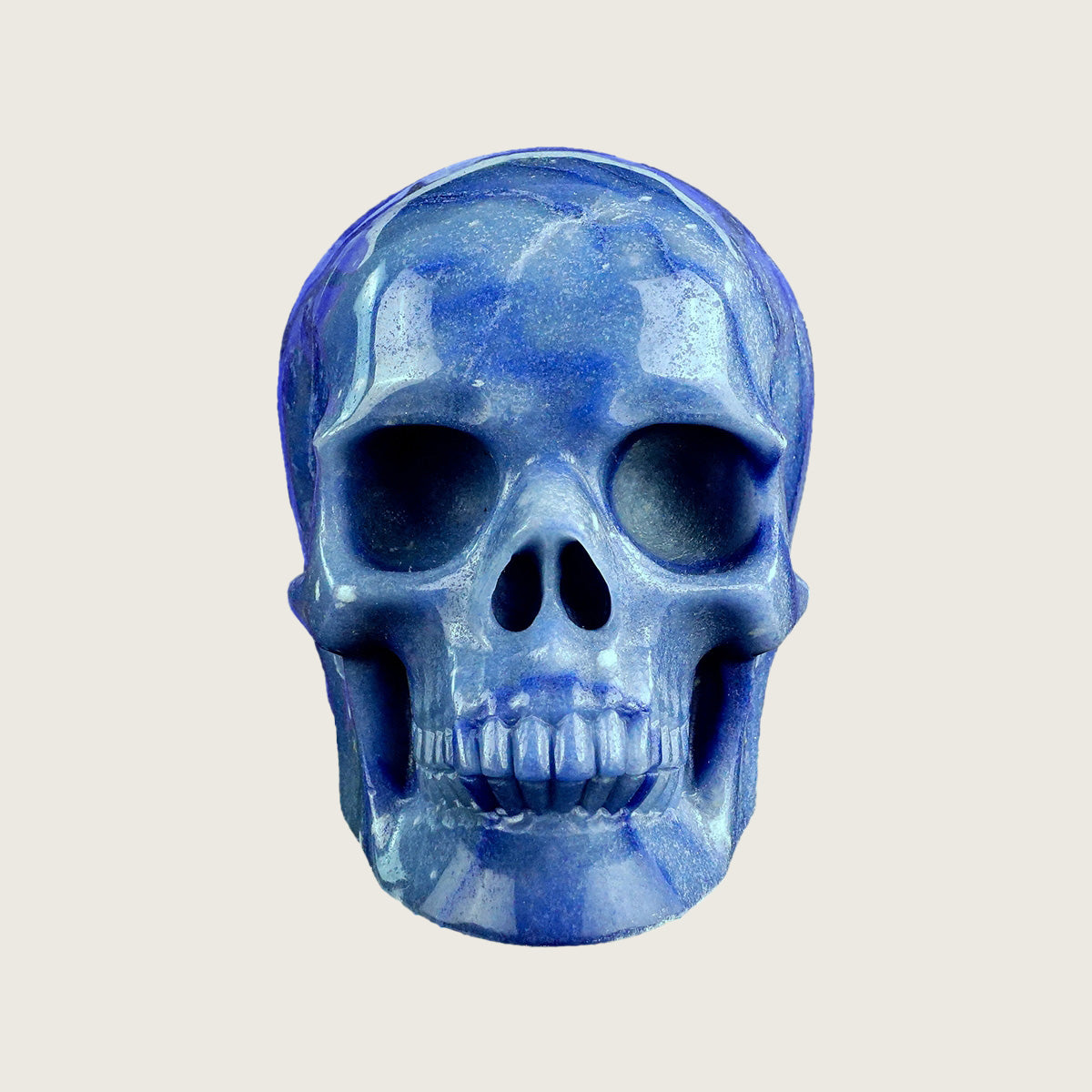 4.5" Blue Aventurine Crystal Skull Carving  #SKHBL4501
