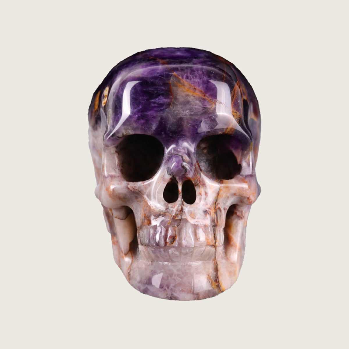 2.2" Amethyst Crystal Skull Carving  #SKH22024