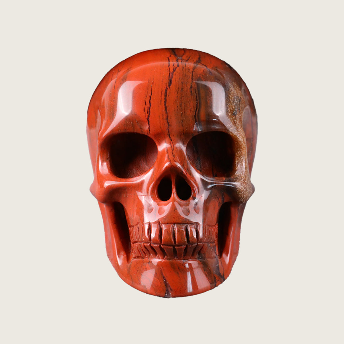 2.2" Red Jasper Crystal Skull Carving  #SKH22022