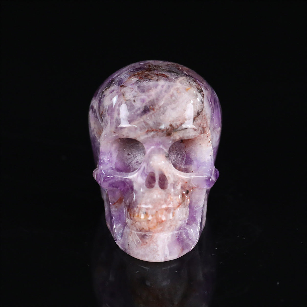 2.2" Amethyst Crystal Skull Carving  #SKH22070