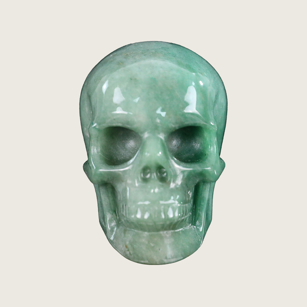 3.0" Green Aventurine Crystal Skull Carving  #SKH30056