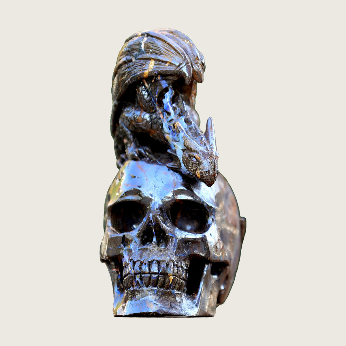 4.9" Opal Ptersaur Skull Carving  #SCS0013