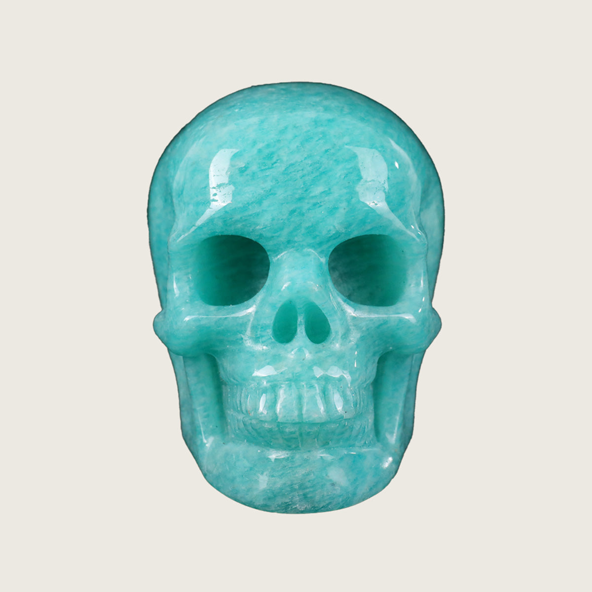 2.2" Amazonite Crystal Skull Carving  #SKH22034
