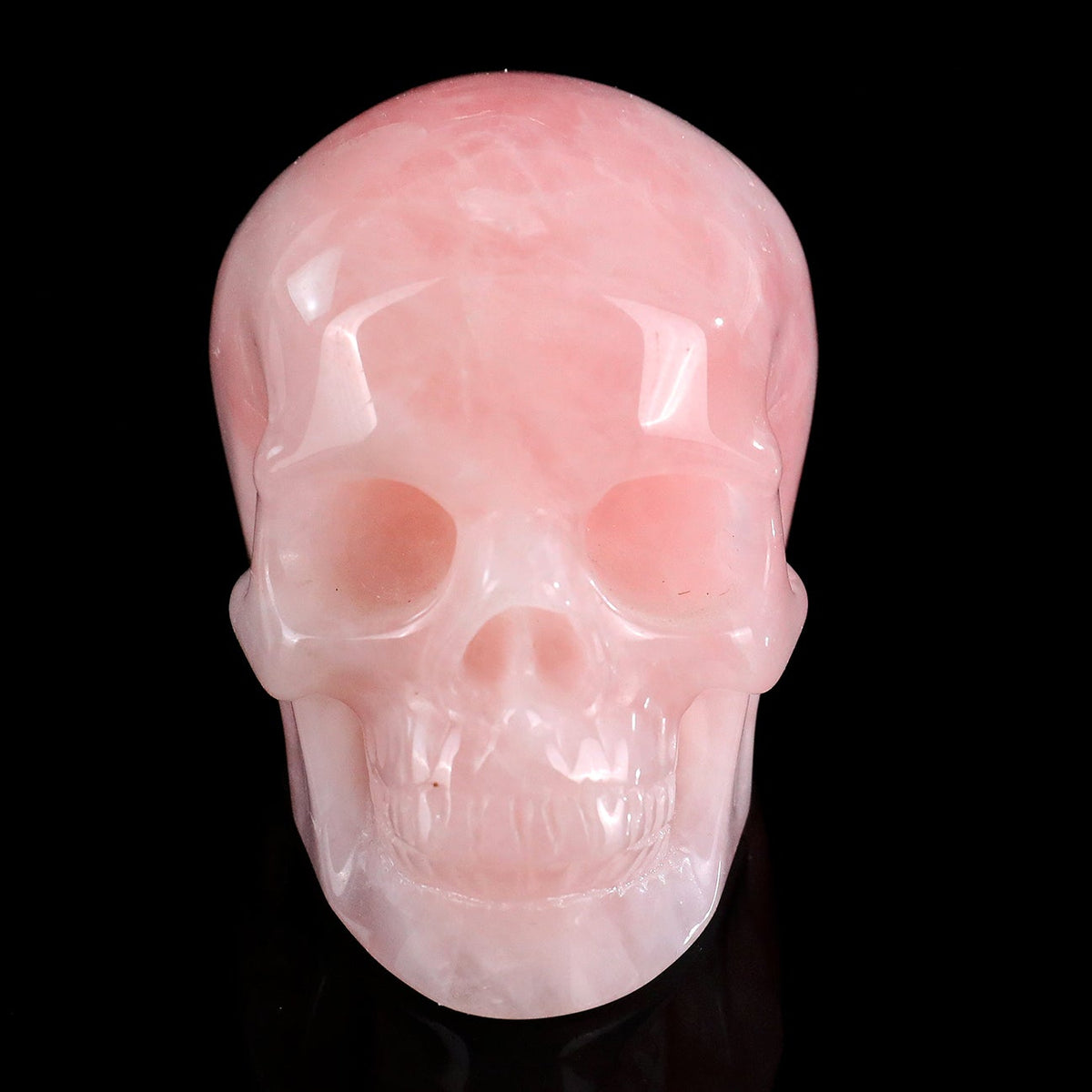 3.0" Rose Quartz Crystal Skull Carving  #SKH30112