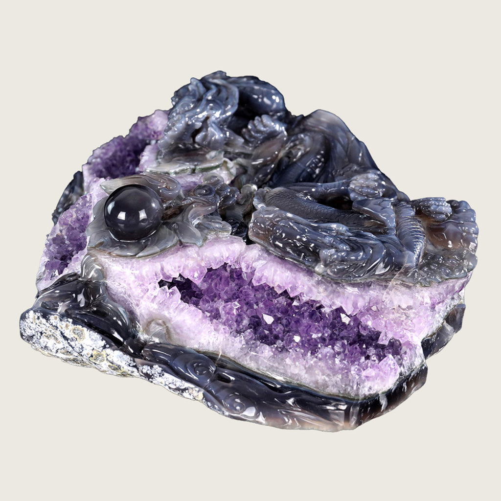 13.0" Druzy Agate Geode Carving  #GDC0004