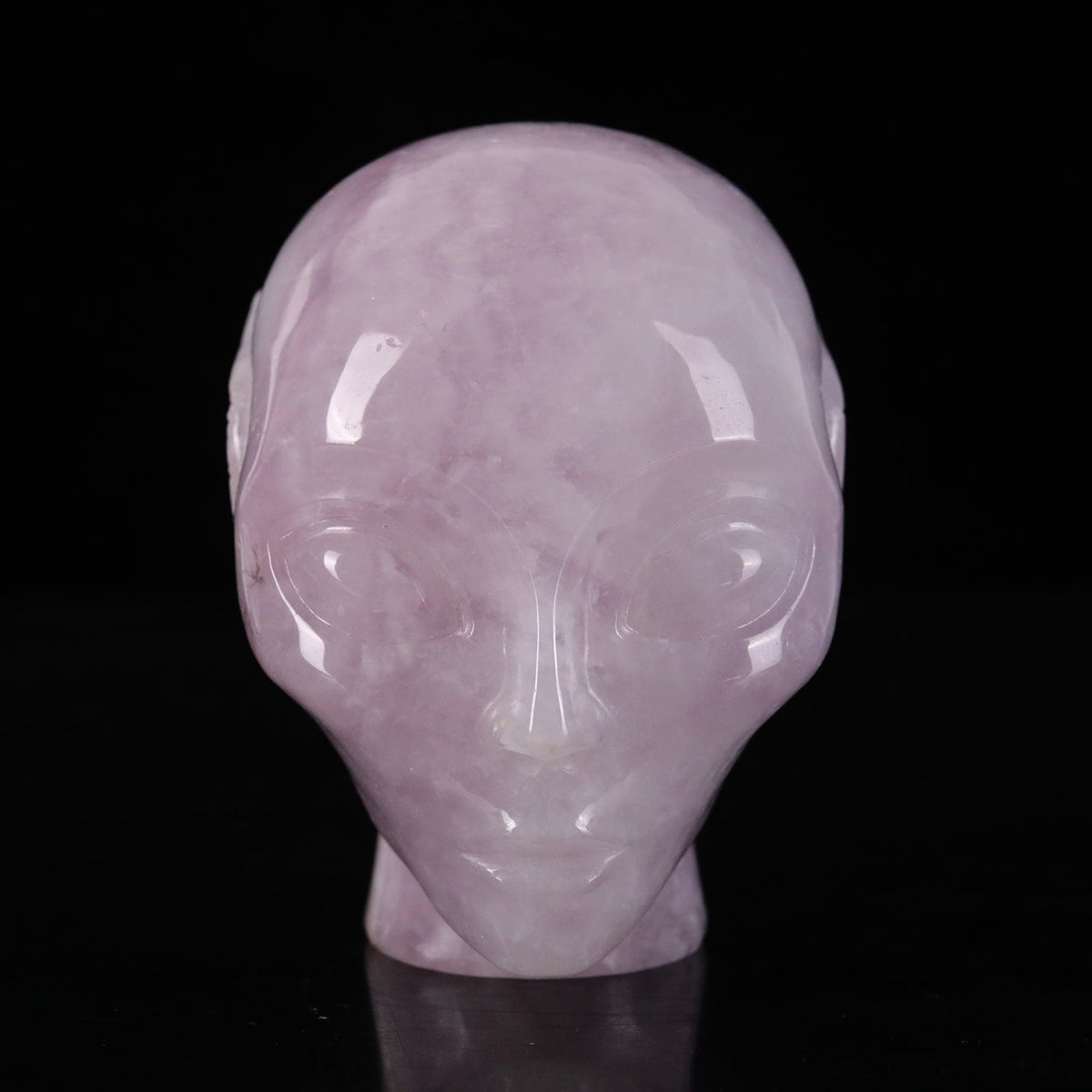 2.7" Rose Quartz Alien Skull Carving  #CSC0043