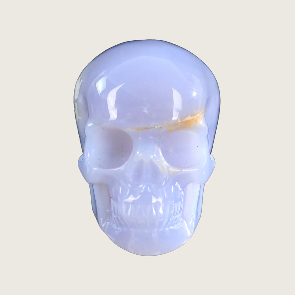 2.2" Blue Chalcedony Crystal Skull Carving  #SKH22046