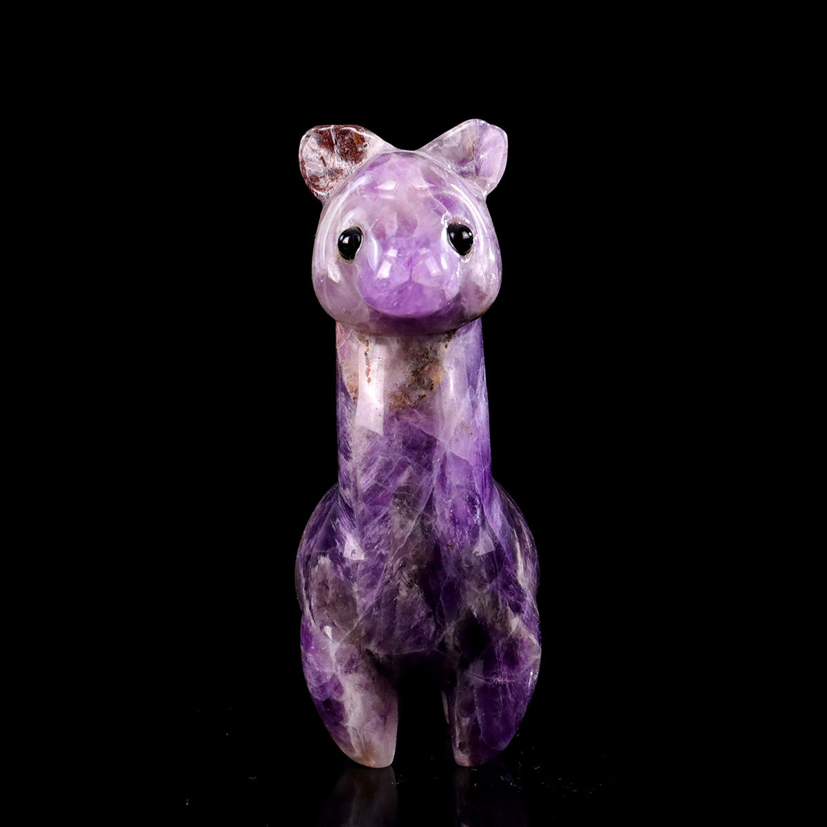 1.4" Amethyst Alpaca Carving  #CHA0033