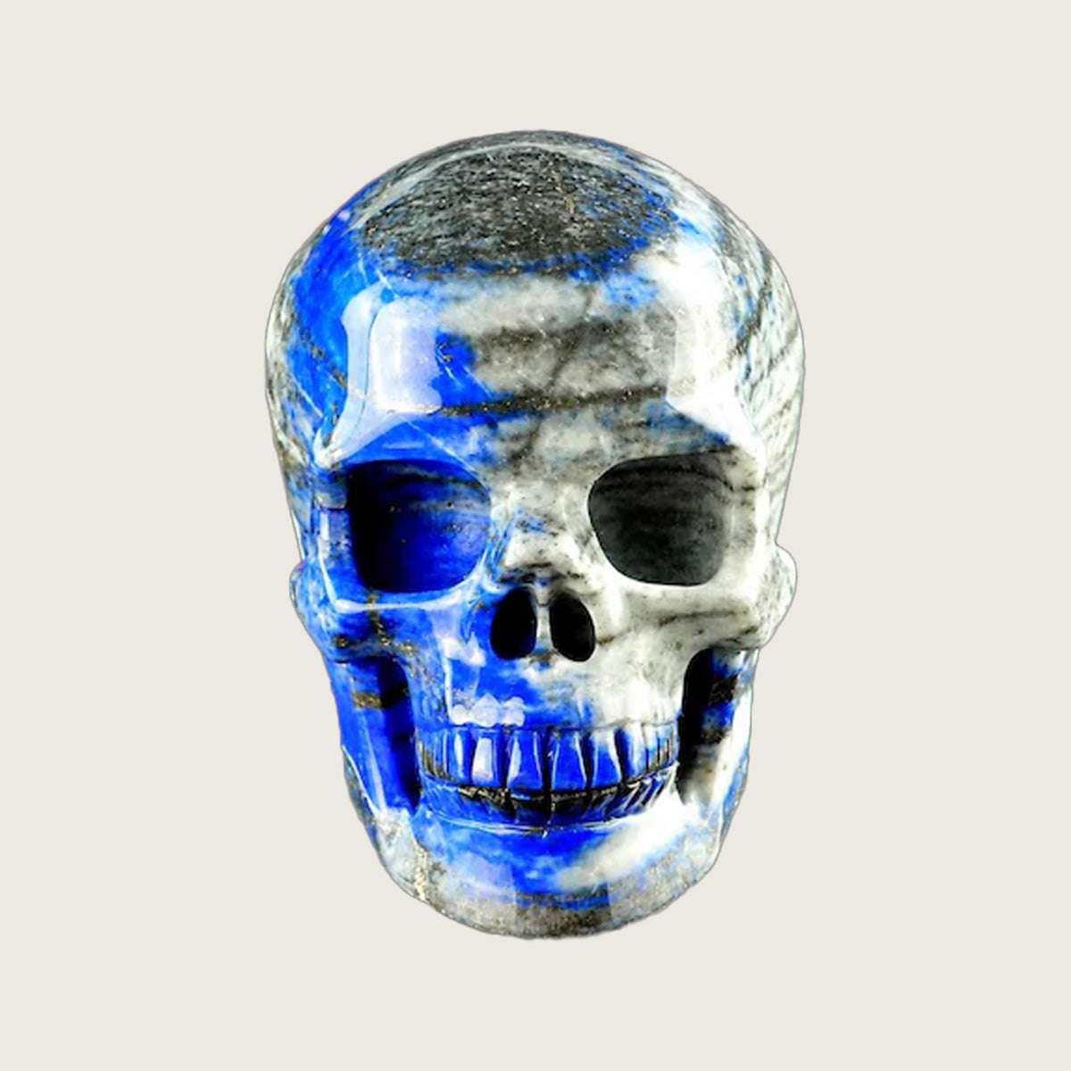 3.0" Lapis Lazuli Crystal Skull Carving  #SKH30092