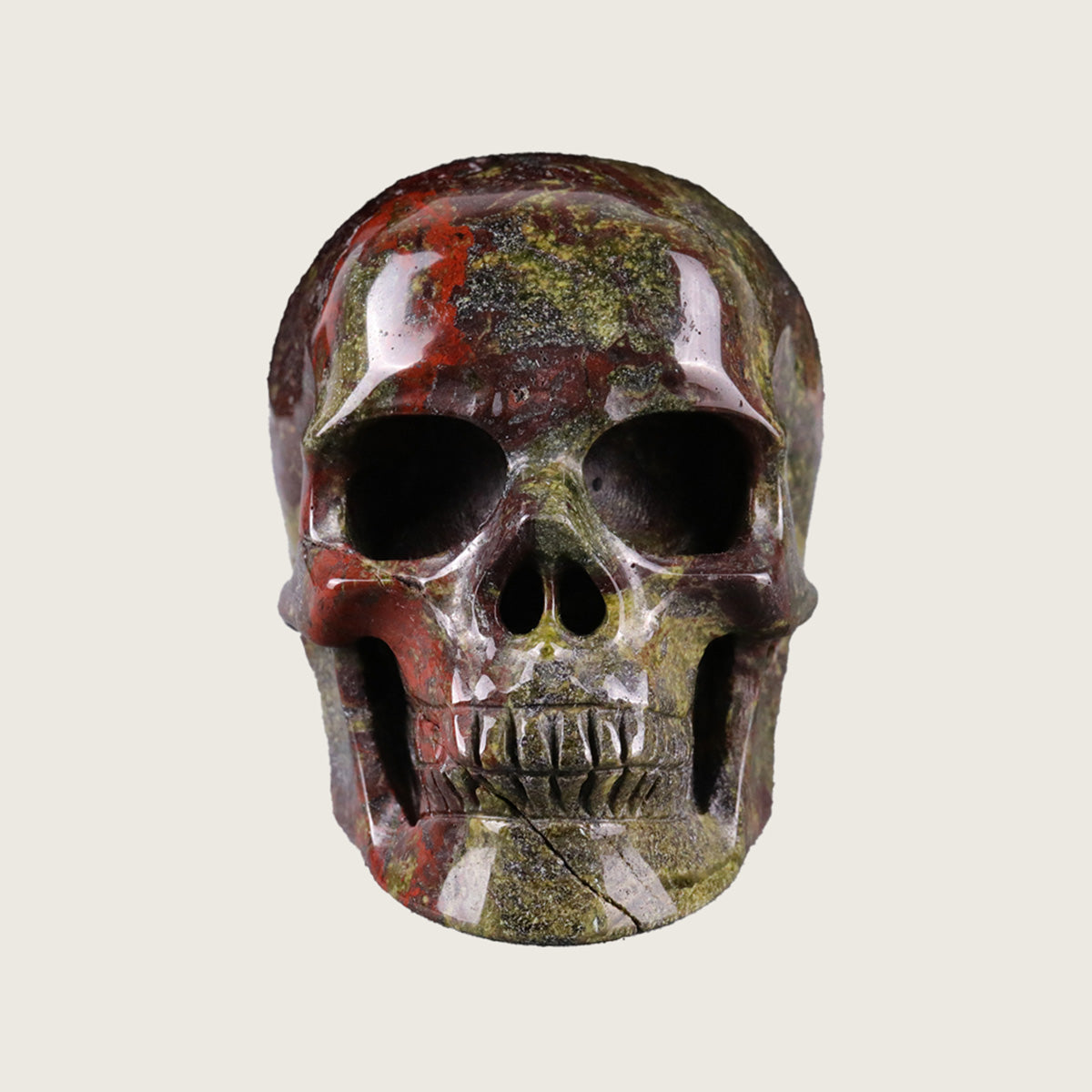 2.2" Dragon Blood Jasper Crystal Skull Carving  #SKH22050