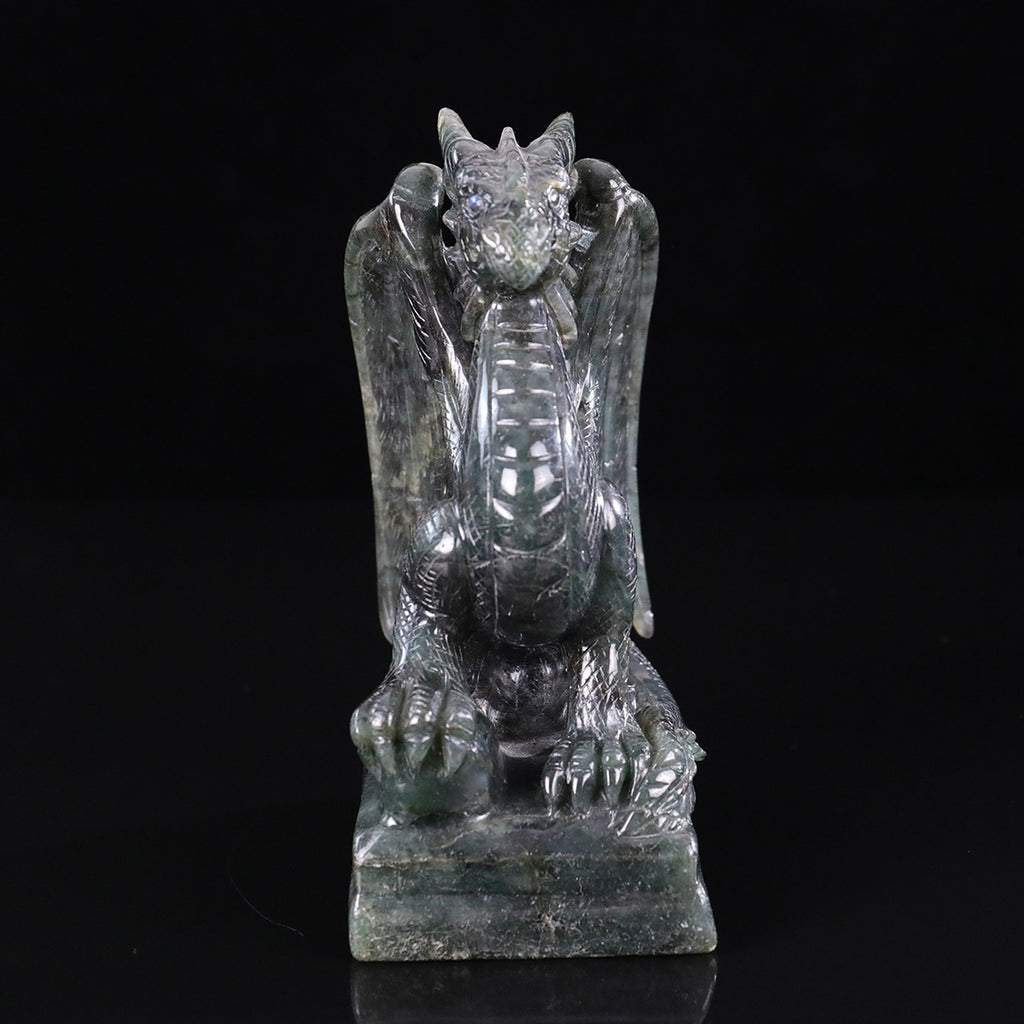 4.0" Blue Labradorite Pterosaur Carving  #CTC0066