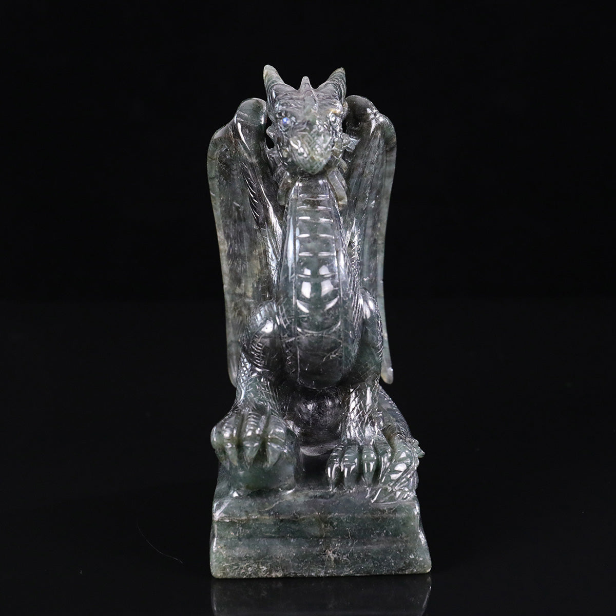 4.0" Blue Labradorite Pterosaur Carving  #CTC0066