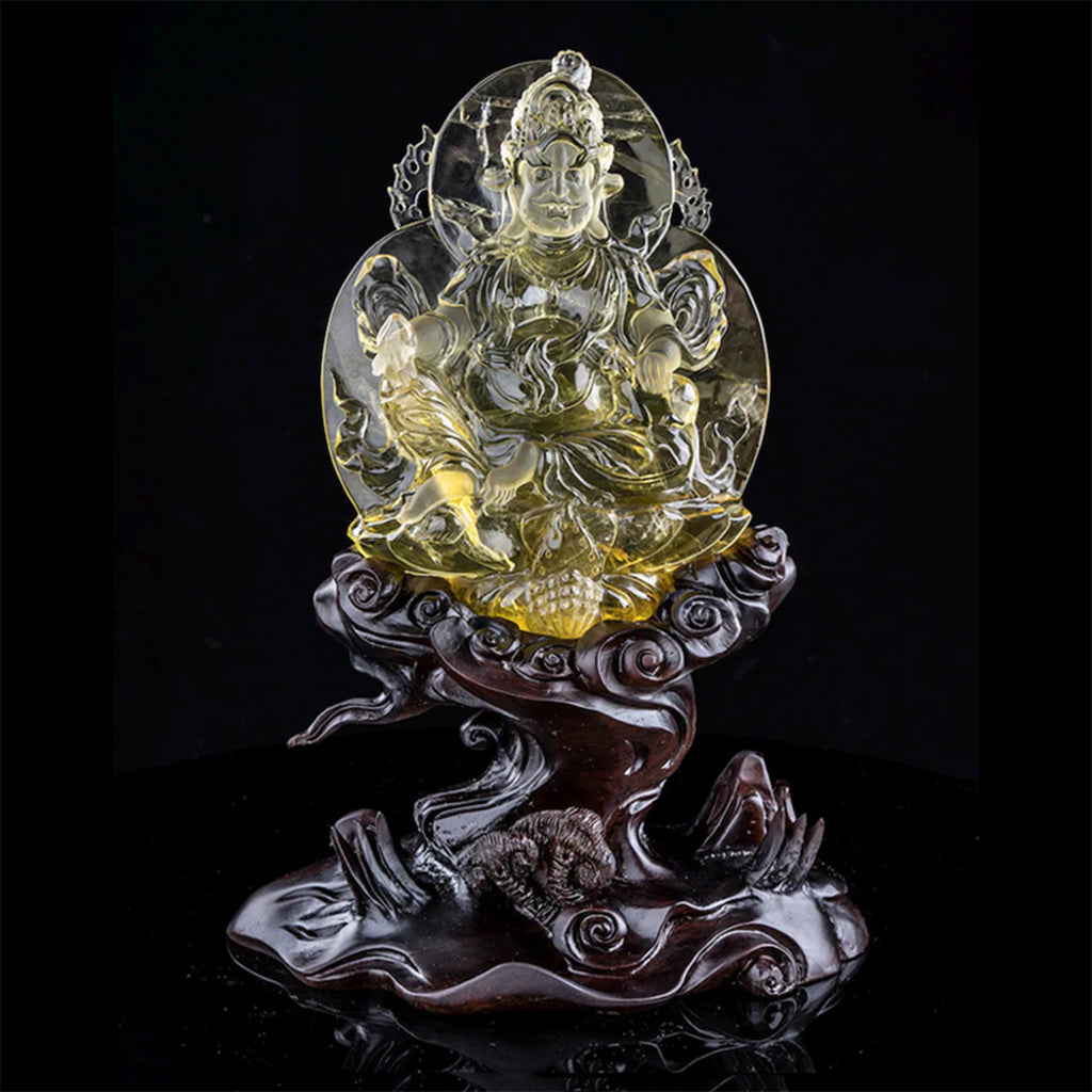 8.2" Golden Citrine Wrathful Wealth Deity  #CTC0085