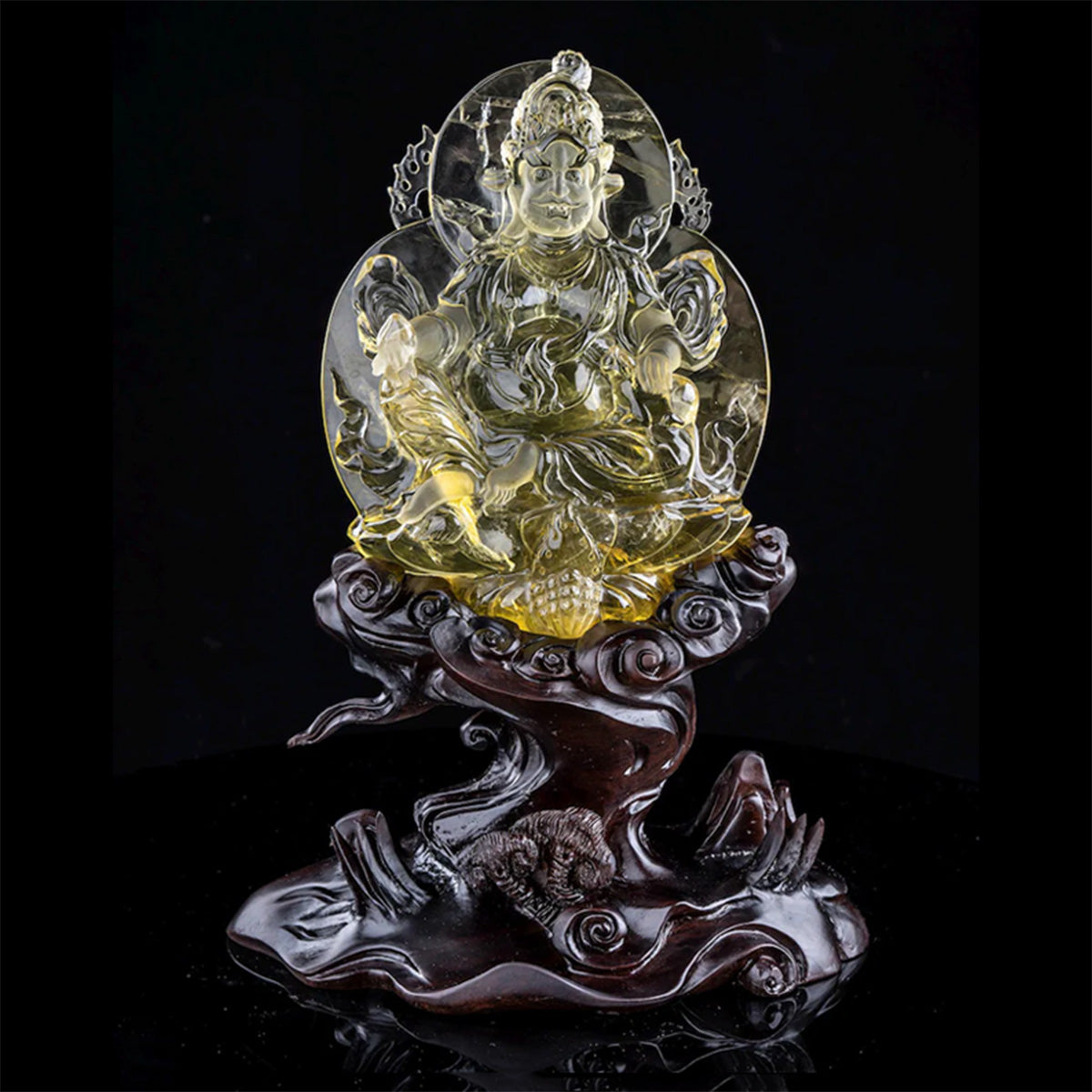 8.2" Golden Citrine Wrathful Wealth Deity  #CTC0084