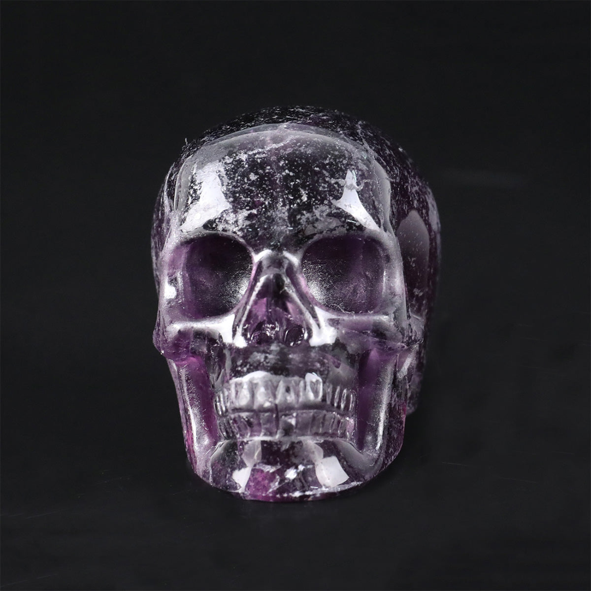 2.2" Amethyst Crystal Skull Carving  #SKH22076