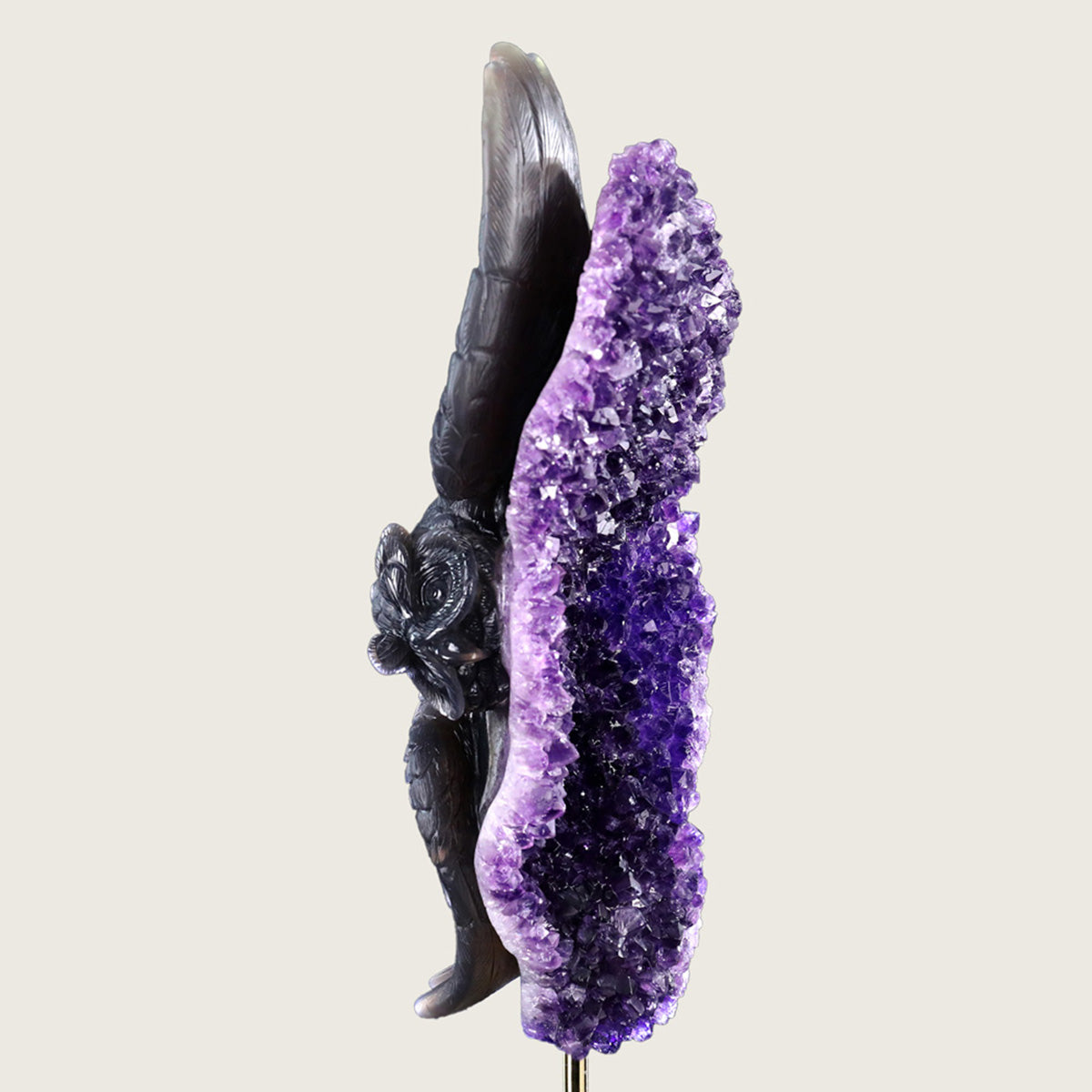 11.5" Druzy Agate Geode Carving  #GDC0011