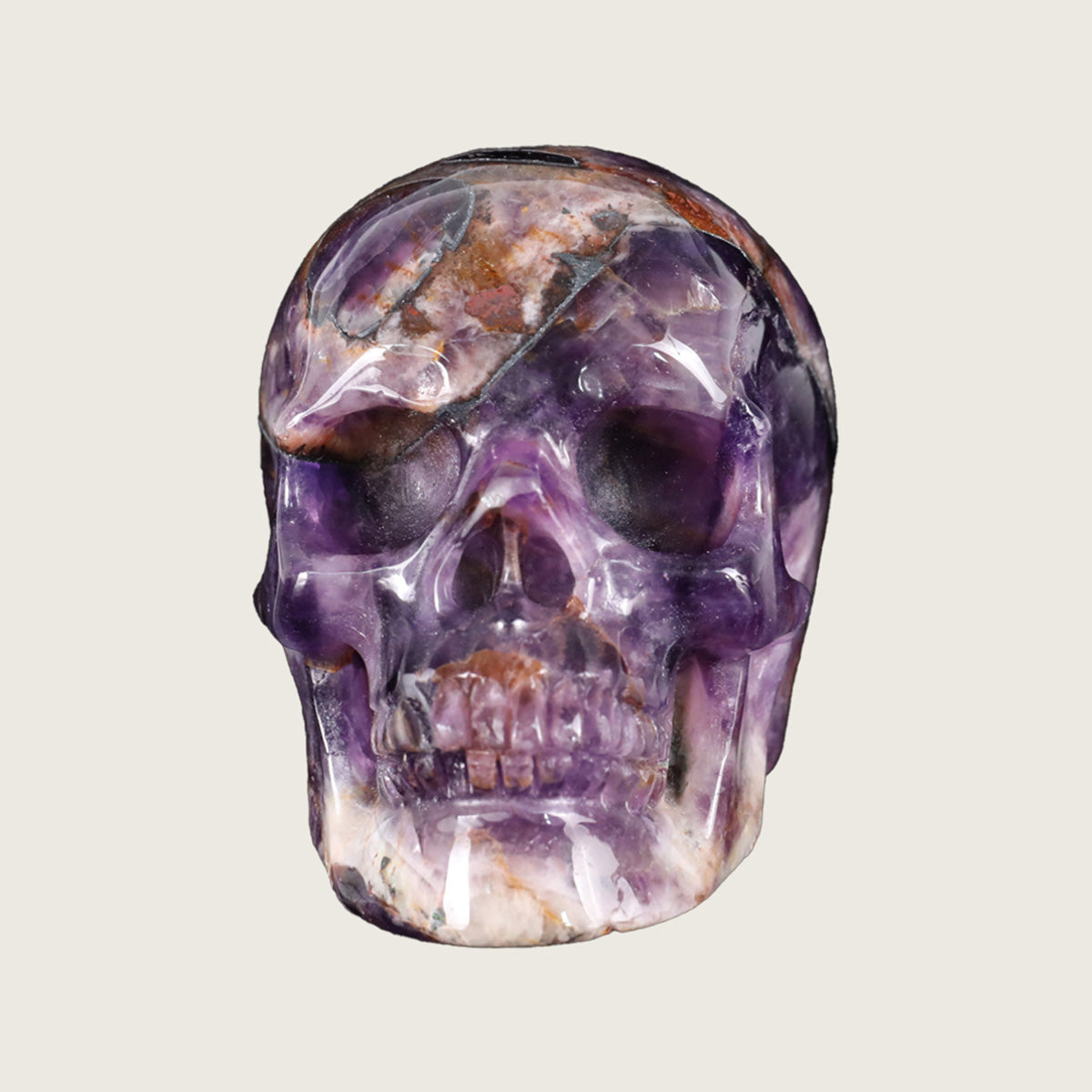 3.0" Dream Amethyst Crystal Skull Carving  #SKH30045