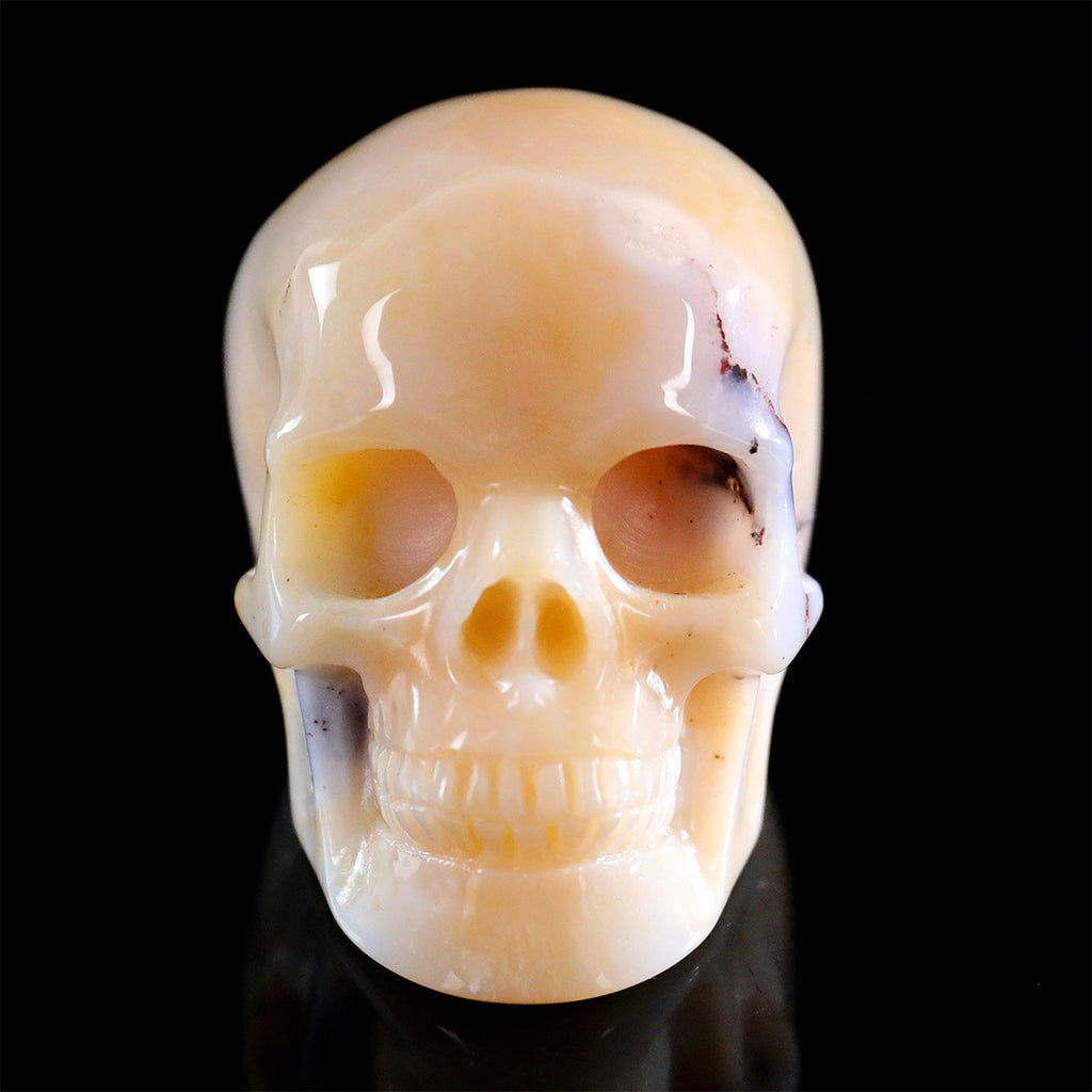 3.0" Agate Crystal Skull Carving  #SKH30116
