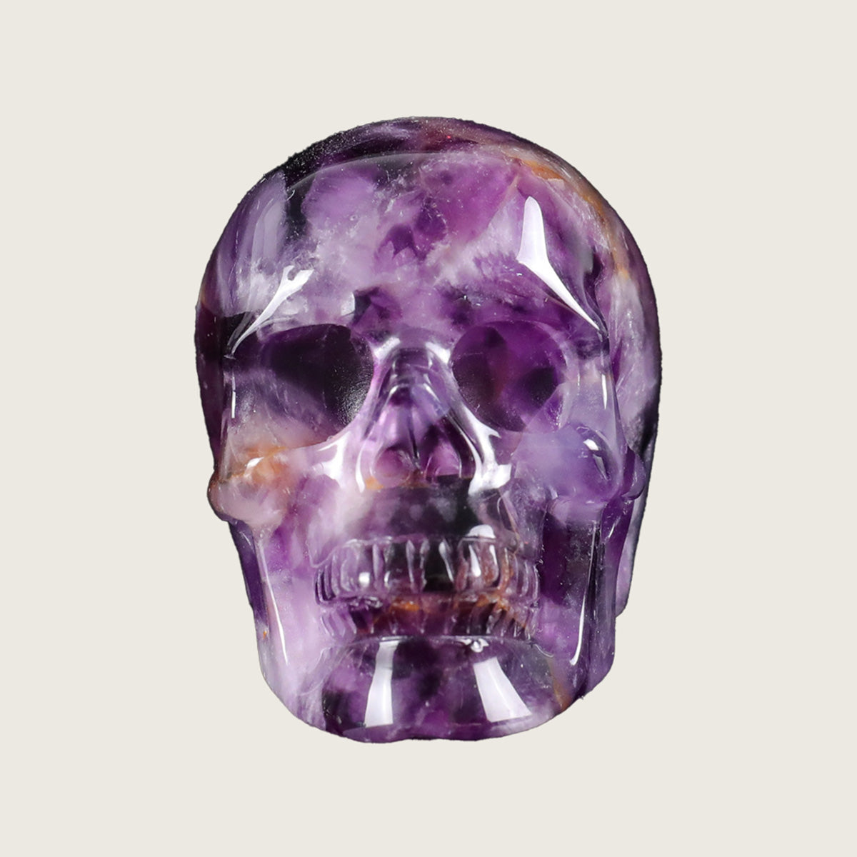 2.2" Amethyst Human Skull Carving  #SKH22019