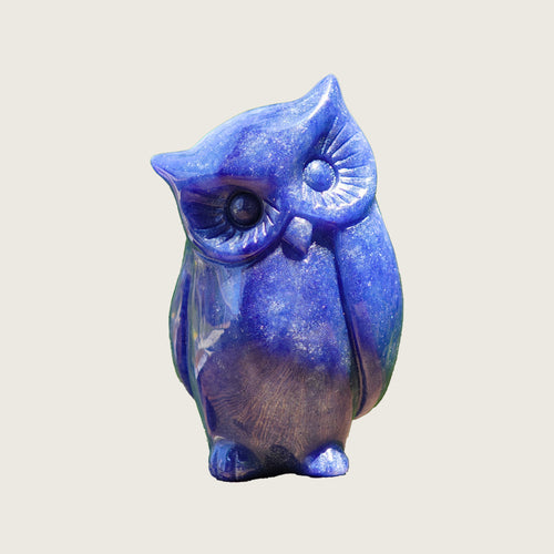 1.2" Blue Aventurine Owl Carving  #CHA0015