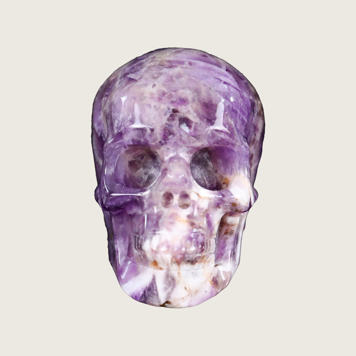 2.2" Amethyst Crystal Skull Carving  #SKH22054