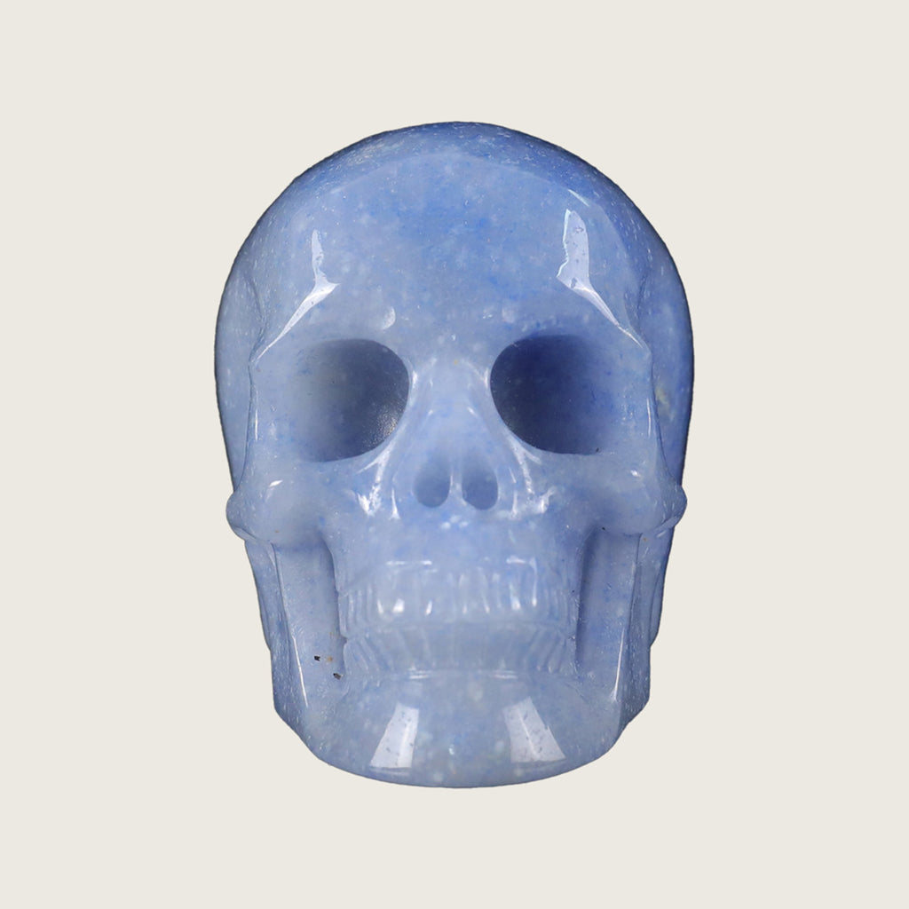 2.2" Blue Aventurine Crystal Skull Carving  #SKH22061