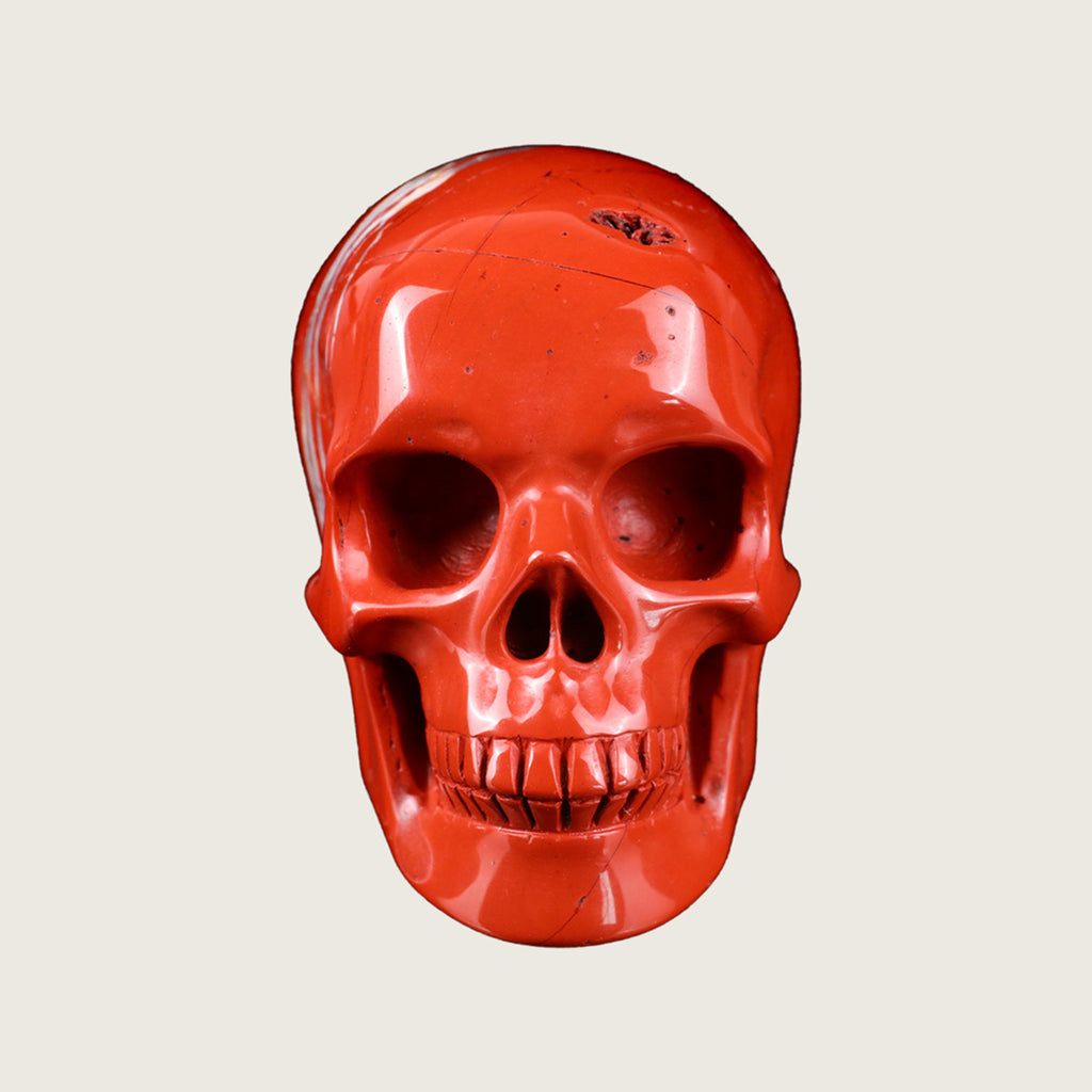 2.2" Red Jasper Crystal Skull Carving  #SKH22028