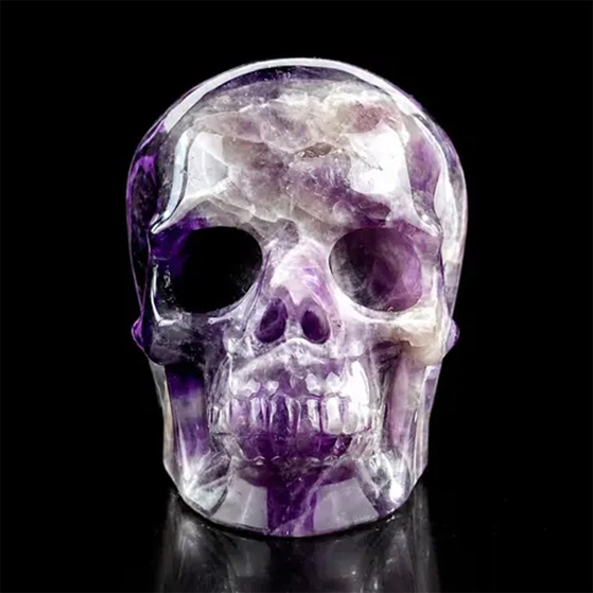 3.0" Dream Amethyst Crystal Skull Carving  #SKH30122