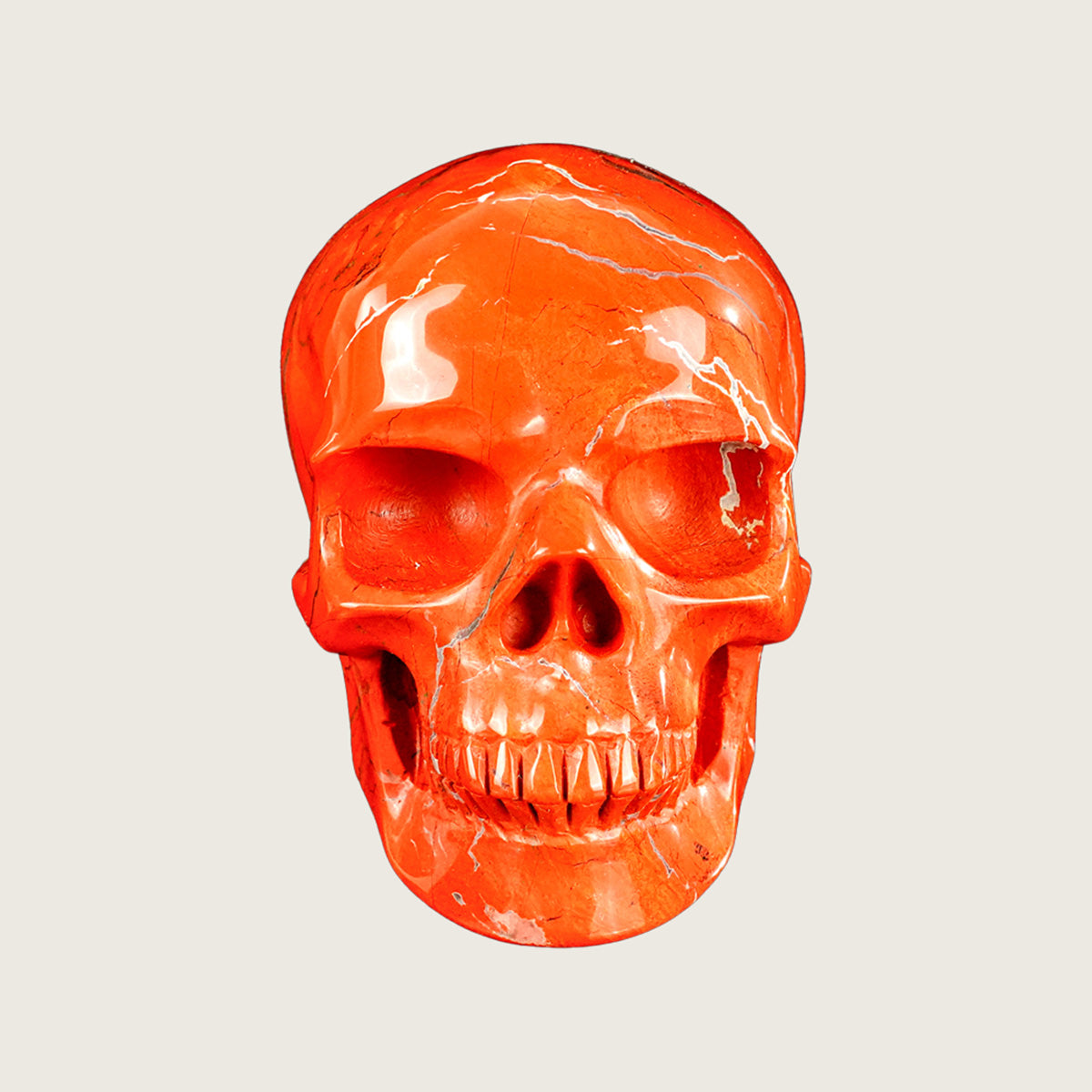 4.5" Red Jasper Crystal Skull Carving  #SKH45016