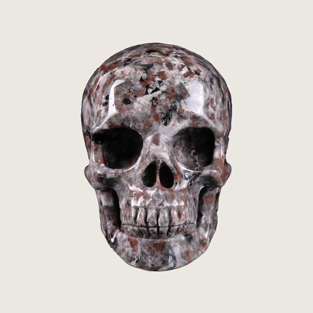 3.0" Yooperlite Human Skull Carving  #SKH30014