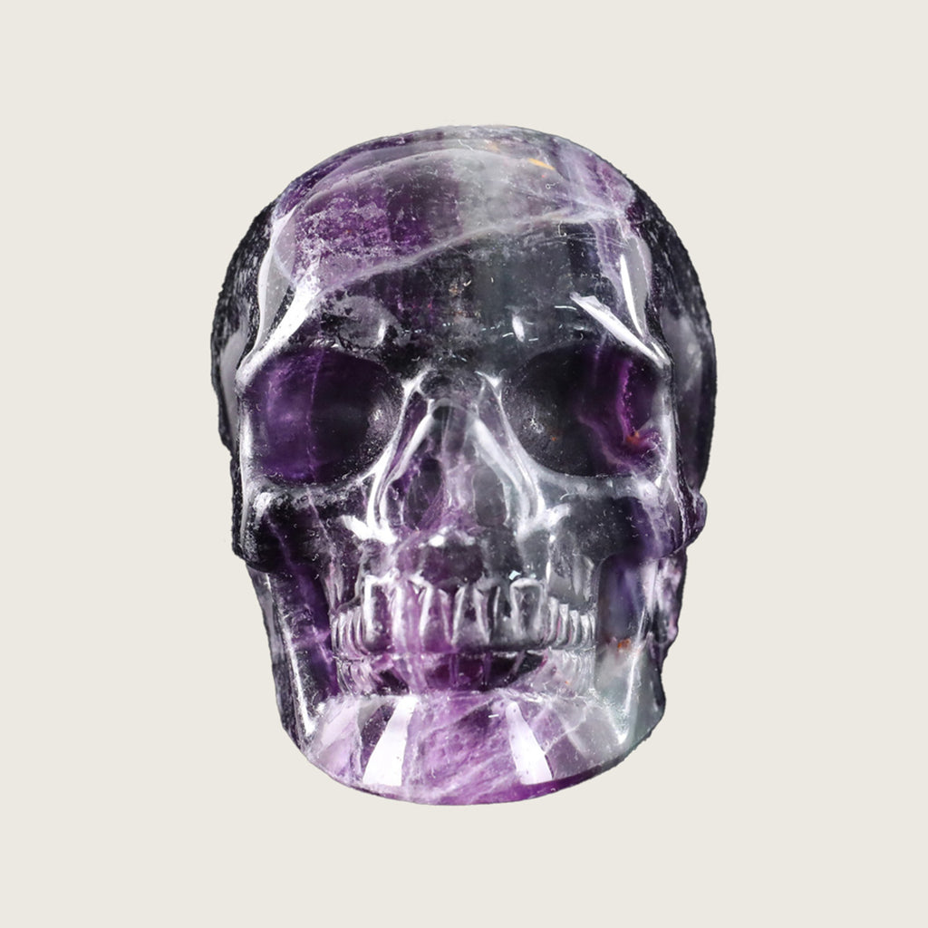 3.0" Fluorite Crystal Skull Carving  #SKH30074