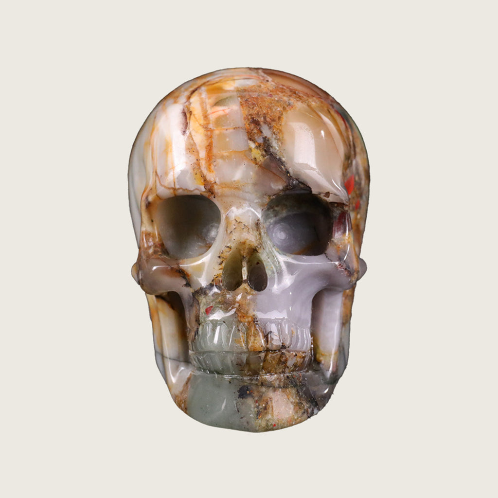 2.2" African Bloodstone Crystal Skull Carving  #SKH22036