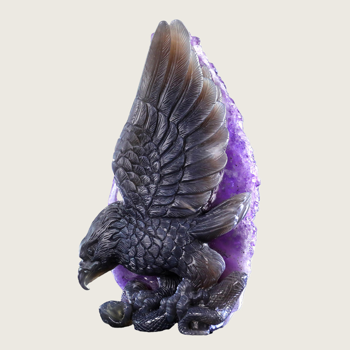 4.3" Druzy Agate Geode Carving  #GDC0007
