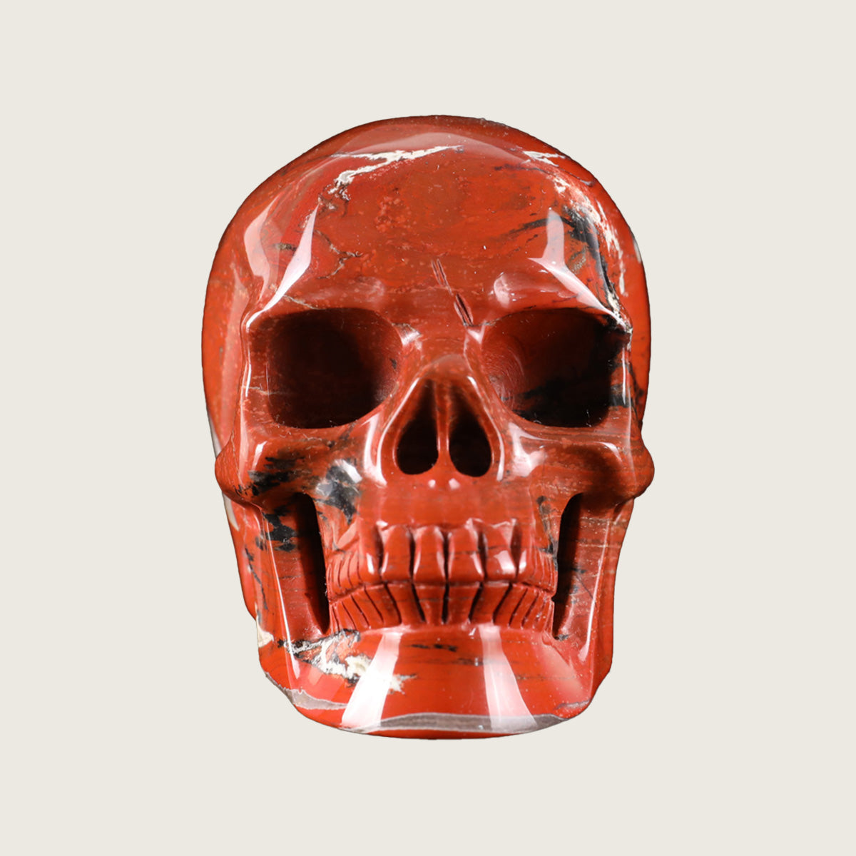 3.0" Red Jasper Crystal Skull Carving  #SKH30077