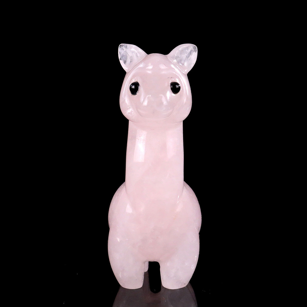 1.4" Rose Quartz Alpaca Carving  #CHA0031