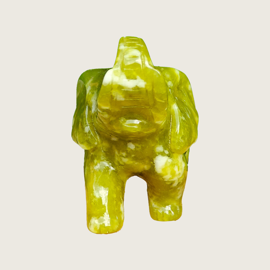 2.2" Xiuyan Jade Elephant Carving  #CHA0014